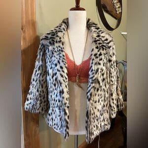 Chico’s faux fur jacket